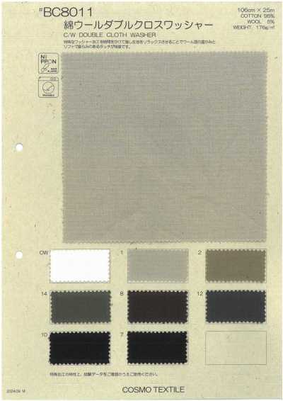 BC8011 Baumwoll-Woll-Doppelgewebe mit Waschfinish