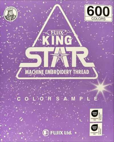 FUJIX-SAMPLE-30 King Star Musterkarte für Sticknähgarn für Industrienähmaschinen