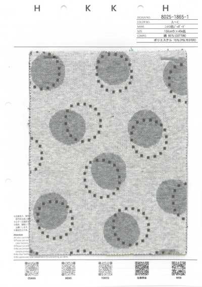8025-1865-1 3-Farben-Jacquard-Punktstrick