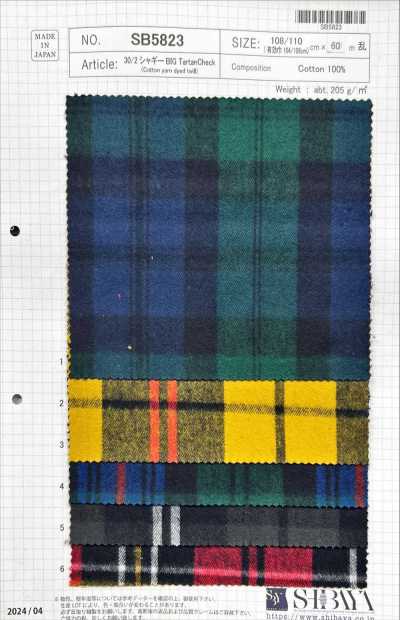 SB5823 30/2 flauschiges großes Tartan-Karo