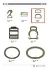 DOUBLE-D-RING Set D-Ring 21mm