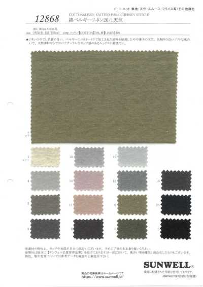 12868 Jersey aus Baumwolle und belgischem Leinen 20/1