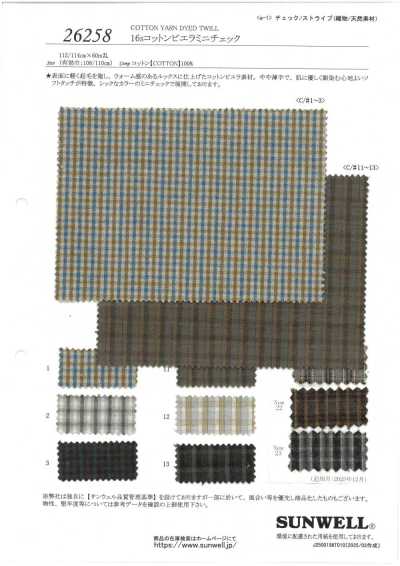 16s Baumwoll-Viyella-Mini-Karo