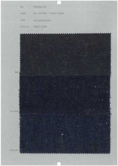 COD1020-03 8oz Baumwoll-/Leinen-Denim