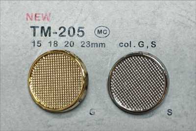 TM-205 Metallknopf, Steg, mit Rand