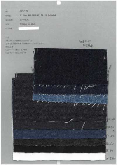 COD71 11,5 oz Natur-Slub-Denim