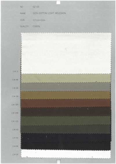 GZ-03 Giza-Baumwoll-Leichtmoleskin