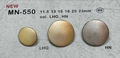 MN-550 Metallknopf, rückseitiger Stiel, randlos