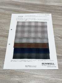 35514 Baumwolle/Seide Boulette Noil Lawn Ombre Check[Textilgewebe] SUNWELL Sub-Foto