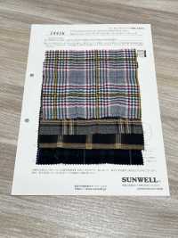14416 Fuwa. Baumwoll-Kräuselgarn, Fischgrätmuster, Mohair, Karomuster[Textilgewebe] SUNWELL Sub-Foto