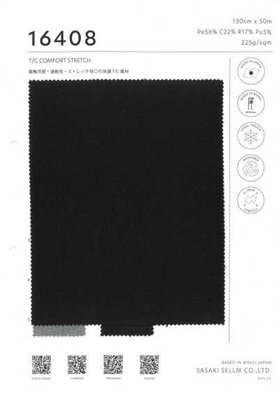 16408 T/C Cool Touch, schnell trocknender Stretch