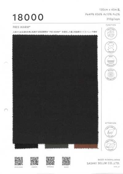 18000 Feuchtigkeitsabsorbierend, wärmeerzeugend, PRESS WARM®️, hochelastisch