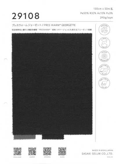 29108 Gepresstes warmes Georgette