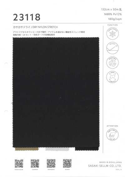 23118 Knitteriger, trockener, kühlender Nylon-Stretch