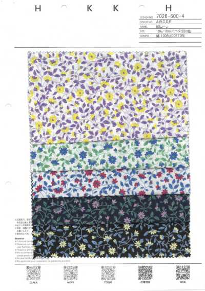 7026-600-4 60s Batist mit kleinen runden Blumen
