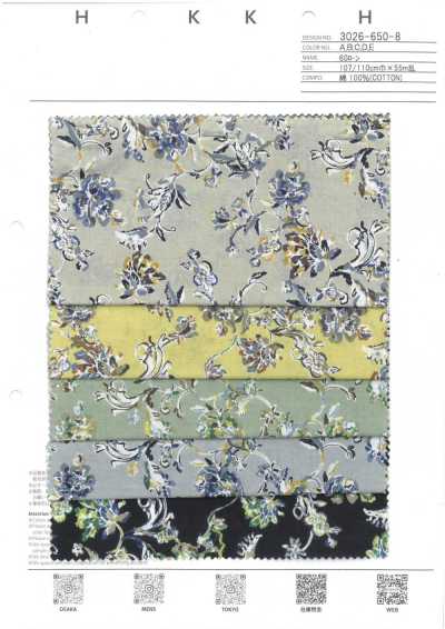 3026-650-8 60er Lawn-Chintz