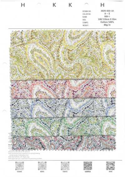 3026-650-10 60er Paisley-Batist