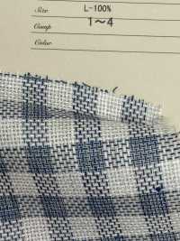 A-7060 Europäisches Leinen Naturkaro[Textilgewebe] ARINOBE Sub-Foto