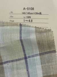 A-5108 100 % Leinen, Madras-Karo[Textilgewebe] ARINOBE Sub-Foto