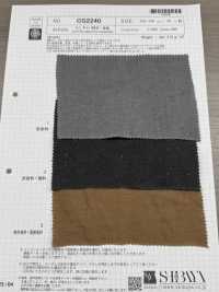 OS2240 HANF/C Gabardine Persimmon Tannin, Holzkohlefärbung[Textilgewebe] SHIBAYA Sub-Foto