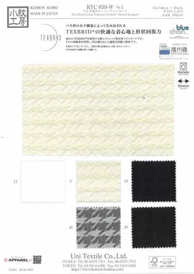 KYC859-W-D1 T/C. Garngefärbter Stretch-Jacquard