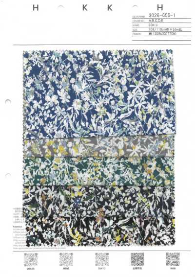 3026-655-1 60 Batist mit kleinem Blumenmuster