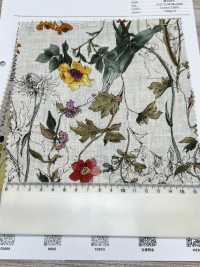 8026-780-1 100 % Leinen Aquarell Blumen[Textilgewebe] HOKKOH Sub-Foto