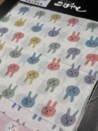 KTS3217 Doppelter Gaze-Kaninchen-Druck[Textilgewebe] Sub-Foto