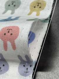 KTS3217 Doppelter Gaze-Kaninchen-Druck[Textilgewebe] Sub-Foto