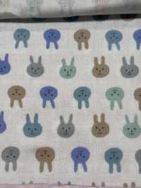 KTS3217 Doppelter Gaze-Kaninchen-Druck[Textilgewebe] Sub-Foto