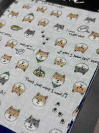 KTS6485 Doppelter Gaze-Shiba-Inu-Druck[Textilgewebe] Sub-Foto
