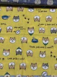 KTS6485 Doppelter Gaze-Shiba-Inu-Druck[Textilgewebe] Sub-Foto