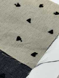 ON43697NA Leinen-Stickerei Im Denim-Stil, 4 Zoll (Natürliche Farbe)[Textilgewebe] Oharayaseni Sub-Foto