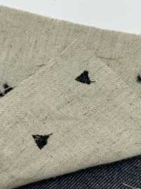 ON43697ID Leinen-Denim-ähnliche Stickerei, 4 Zoll (Indigo-Stil)[Textilgewebe] Oharayaseni Sub-Foto