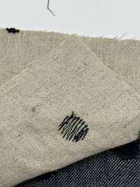 ON43698ID Leinen-Denim-ähnliche Stickerei, 4-Zoll-Punkt (Indigo-Stil)[Textilgewebe] Oharayaseni Sub-Foto
