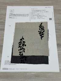 ON43699ID Leinen, Leinen, Denim-ähnliche Stickerei, 4 Zoll, Ernte (Indigo-Stil)[Textilgewebe] Oharayaseni Sub-Foto