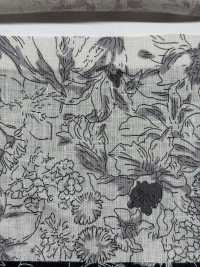 OKC034 60/Leinendruck Linie Blume[Textilgewebe] Oharayaseni Sub-Foto