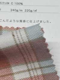 CH-6347 Vintage-Karomuster Aus Aufgerautem Twill[Textilgewebe] Kuwamura Textil Sub-Foto