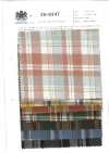CH-6347 Vintage-Karomuster Aus Aufgerautem Twill