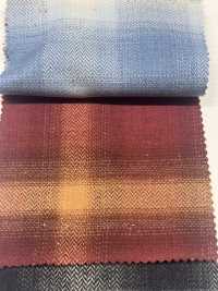 SBT-021 Henribone Ombre Check Mit Organischem Besatz[Textilgewebe] Kuwamura Textil Sub-Foto