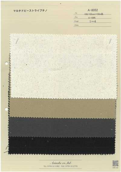 A-8052 Multi-Dobby-Streifen-Chino