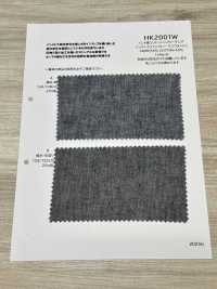 HK2001W Indischer Baumwoll-Hanf-Webstoff, Indigo-Chambray, One Wash[Textilgewebe] KOYAMA Sub-Foto