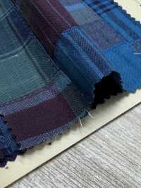 INDIA-2084 Baumwoll-Indigo-Patchwork[Textilgewebe] ARINOBE Sub-Foto