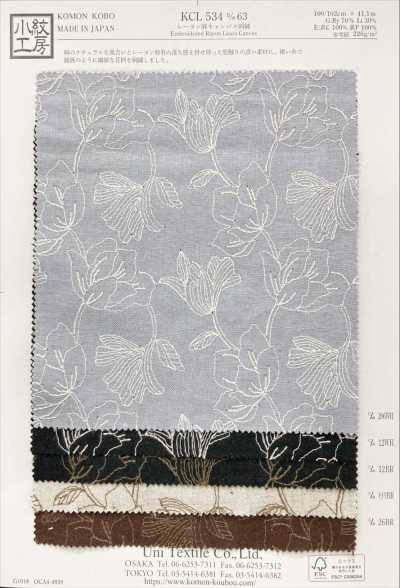 KCL534-D63 Viskose-Leinen-Canvas-Spitze
