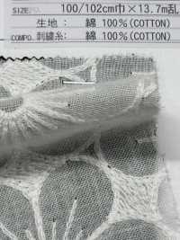 8026-870-1 Gaze Stickerei Blume[Textilgewebe] HOKKOH Sub-Foto