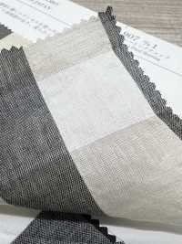 KKC907-D1 Baumwoll-Tencel-Garn, Gefärbt, Gekräuselt, Karomuster[Textilgewebe] Uni Textile(Komon Studio) Unterfoto