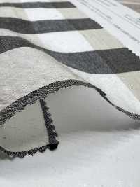 KKC907-D1 Baumwoll-Tencel-Garn, Gefärbt, Gekräuselt, Karomuster[Textilgewebe] Uni Textile(Komon Studio) Unterfoto