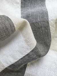 KKC907-D1 Baumwoll-Tencel-Garn, Gefärbt, Gekräuselt, Karomuster[Textilgewebe] Uni Textile(Komon Studio) Unterfoto