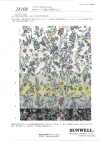 28108 60s Lawn Kleiner Vogel- und Blumenprint