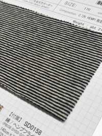 SD0188 Baumwoll-/Hanfgarngefärbter Jersey Mit Horizontalen Streifen[Textilgewebe] SHIBAYA Sub-Foto